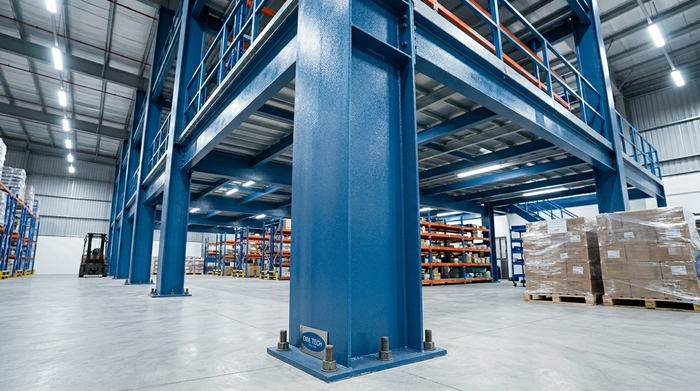 Cột trụ kệ sàn mezzanine chịu lực trong kho tại Hồ Chí Minh