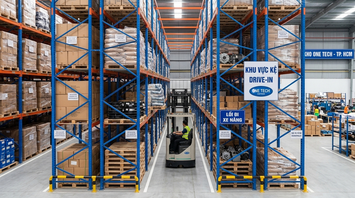 Kệ drive in Hồ Chí Minh dùng cho kho chứa pallet số lượng lớn
