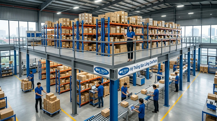 Kệ sàn mezzanine cho kho thương mại điện tử tại Hồ Chí Minh