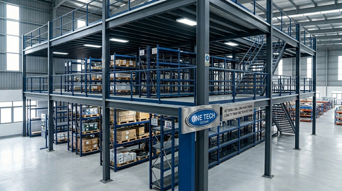 Kệ sàn mezzanine sau khi bàn giao cho khách hàng tại Hồ Chí Minh
