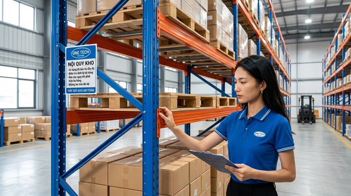 Kiểm tra an toàn kệ pallet trong kho Kiểm tra an toàn hệ thống kệ pallet trong kho hàng