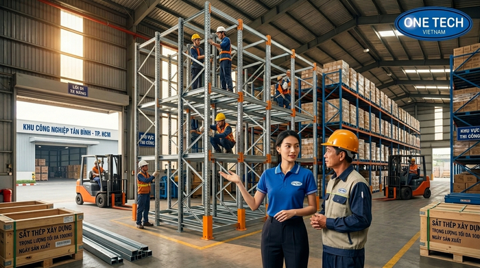 Lắp đặt kệ drive in tại TP HCM cho kho công nghiệp