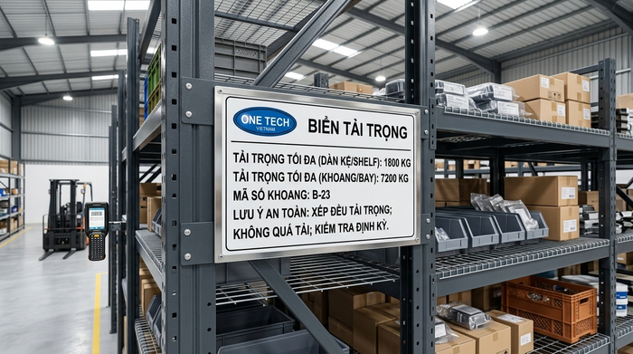 Biển tải trọng cho kệ kho thông minh Hồ Chí Minh