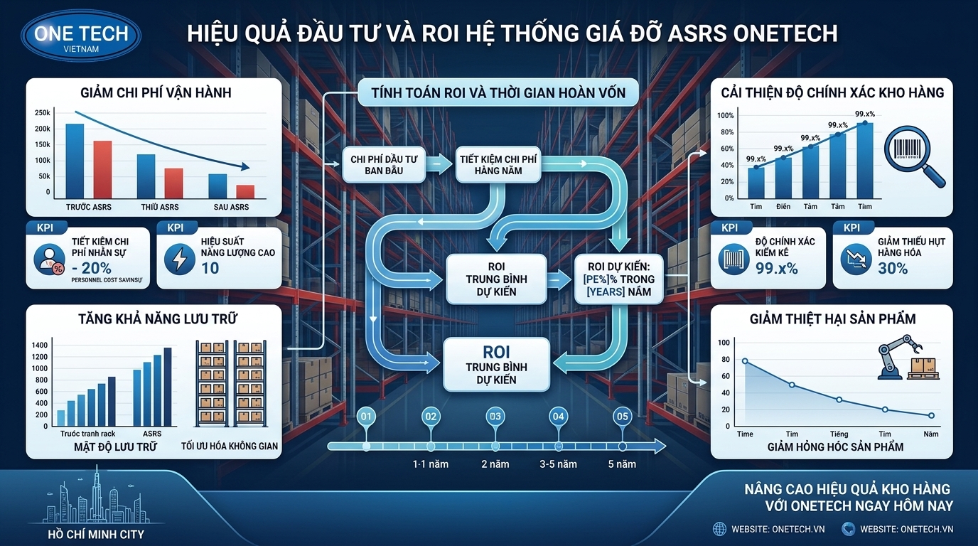 Bảng tính hiệu quả đầu tư kệ kho ASRS Hồ Chí Minh