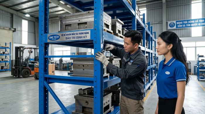 Bảo trì kệ chứa khuôn trong kho Bảo trì kệ chứa khuôn trong kho định kỳ
