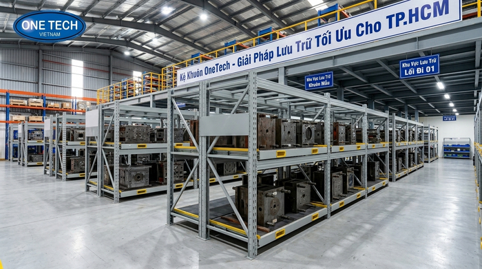 Bố trí kệ khuôn trong kho TP.HCM Bố trí kệ khuôn trong kho tại TP.HCM tối ưu lối đi