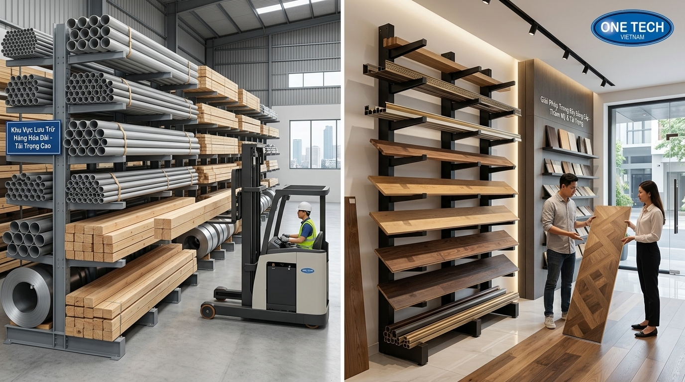 Bố trí kệ tay đỡ theo mô hình kinh doanh Bố trí kệ tay đỡ HCM theo mô hình kho và showroom
