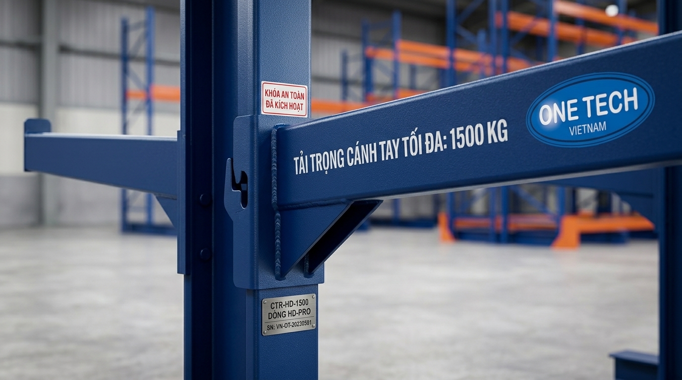 Chi tiết tay đỡ của kệ cantilever Chi tiết tay đỡ của kệ cantilever cho pallet dài