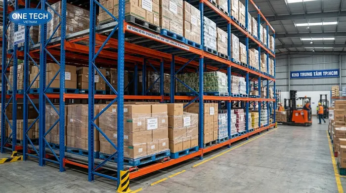 Tối ưu diện tích kho bãi bằng kệ push back Kệ Push Back Hồ Chí Minh giúp tối ưu diện tích kho bãi