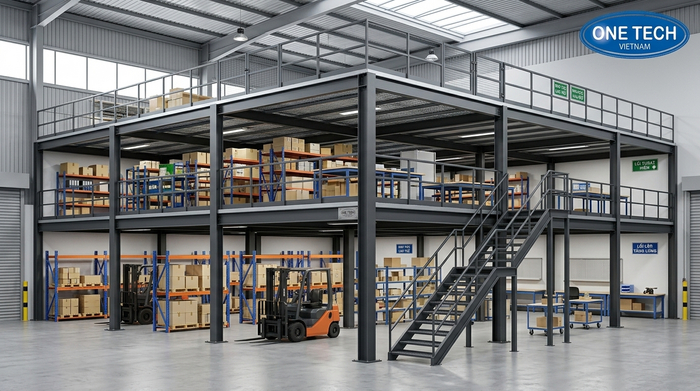 Kệ sàn Mezzanine trong giải pháp kệ kho thông minh Hồ Chí Minh