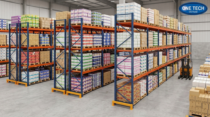 Kệ Selective cho kho trung chuyển Kệ Selective cho kho trung chuyển cần lấy hàng nhanh theo từng pallet