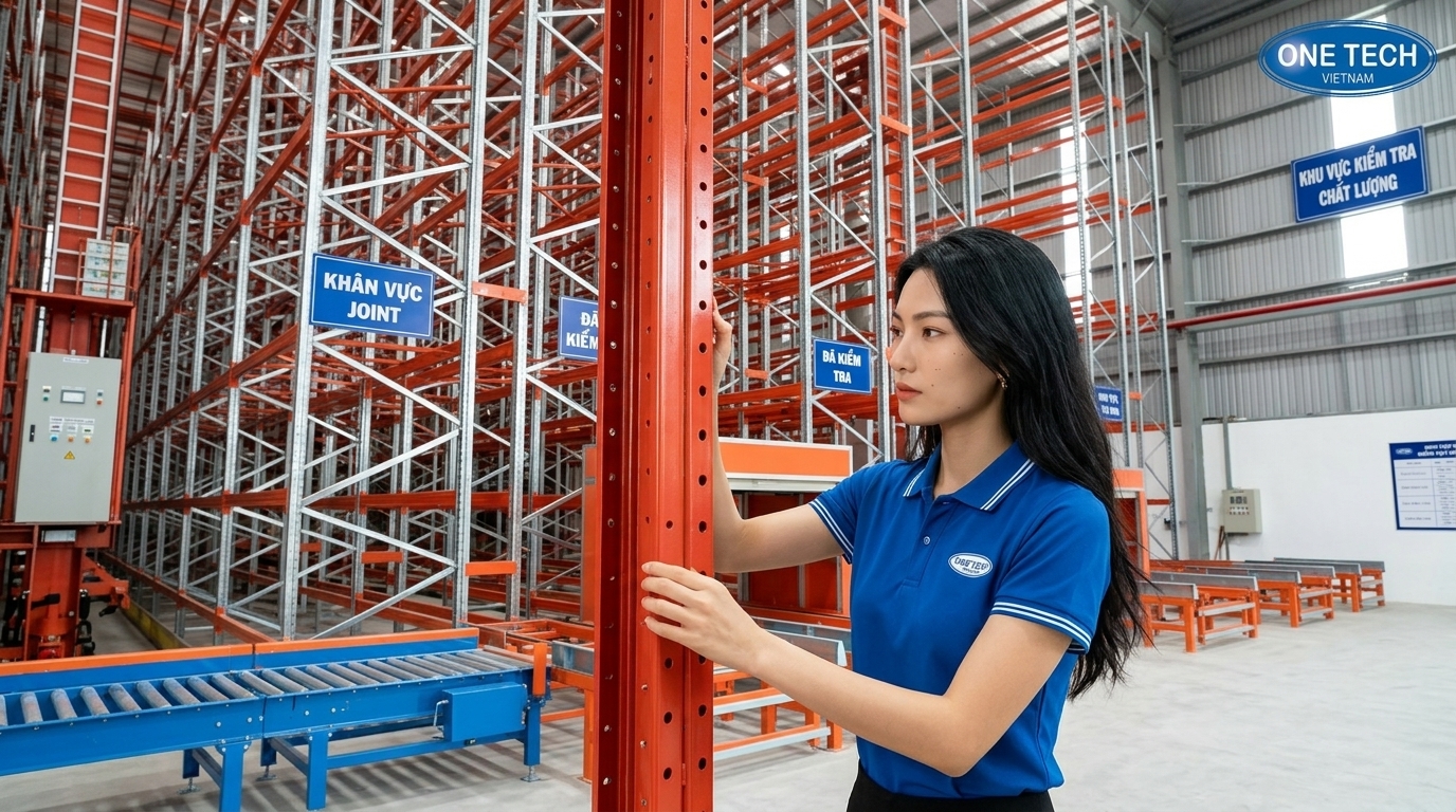 Kiểm tra chất lượng kệ kho ASRS trước khi bàn giao tại Hồ Chí Minh