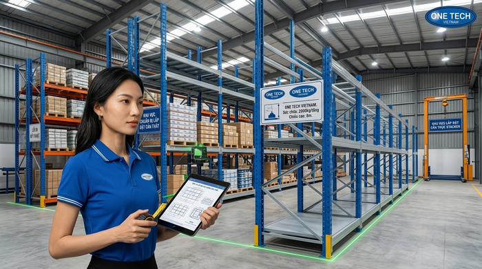 Kỹ thuật kiểm tra nền sàn và kệ trước khi lắp Stacker-Crane