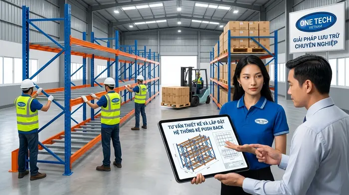 Quy trình triển khai kệ push back tại TP.HCM Quy trình tư vấn thiết kế và lắp đặt Kệ Push Back Hồ Chí Minh