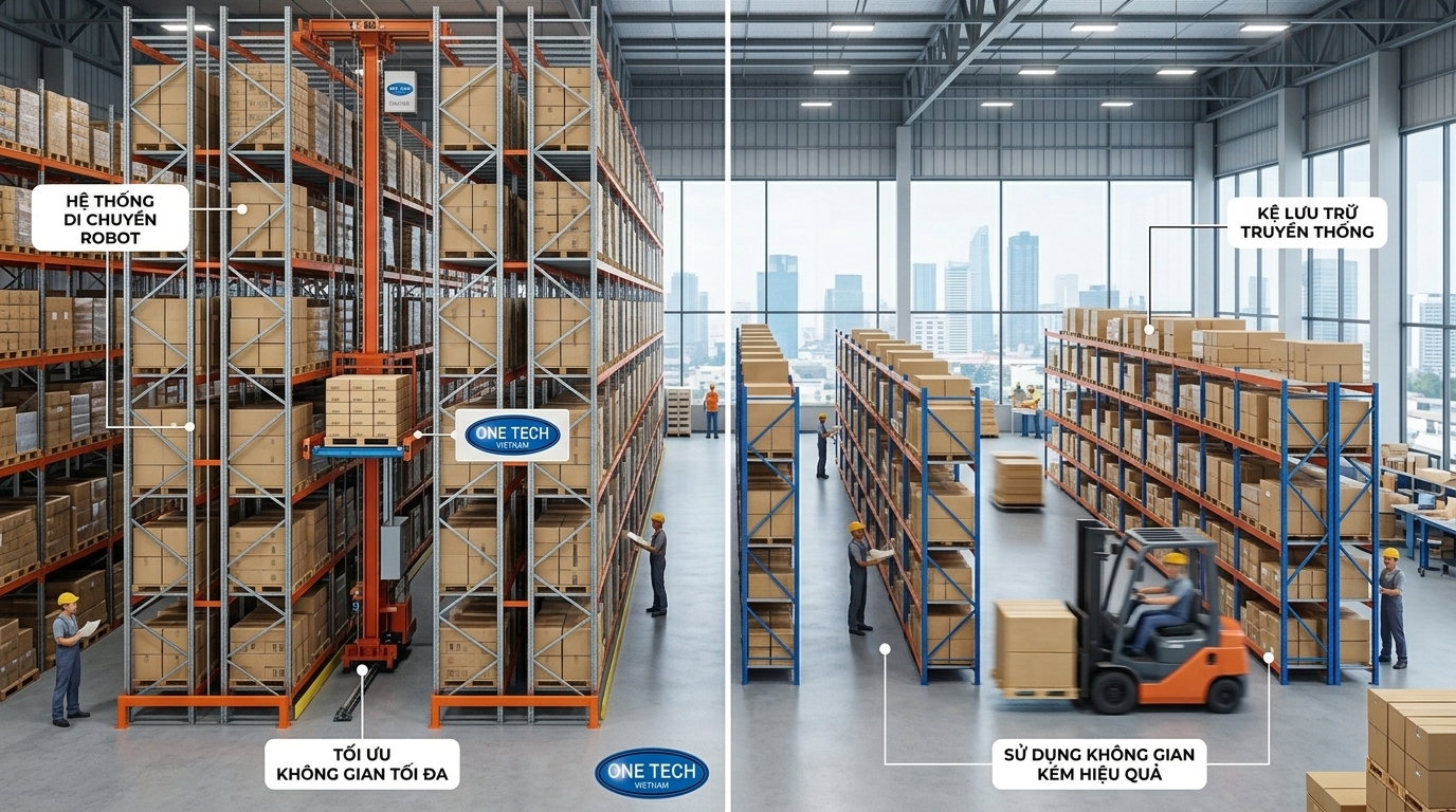 So sánh kệ kho ASRS và kệ kho truyền thống tại TP HCM