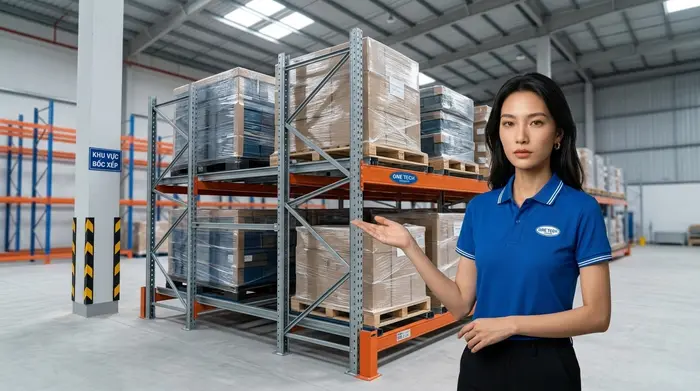 Tư vấn kệ push back Hồ Chí Minh Tư vấn Kệ Push Back Hồ Chí Minh bởi Kệ kho hàng Hồ Chí Minh OneTech