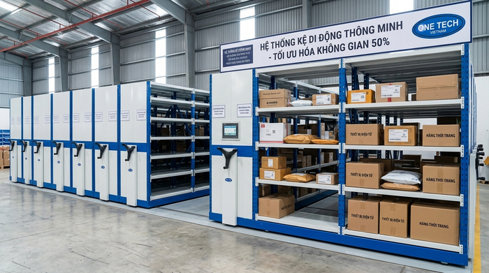 Ứng dụng kệ di động cho kho thương mại điện tử ở TP.HCM