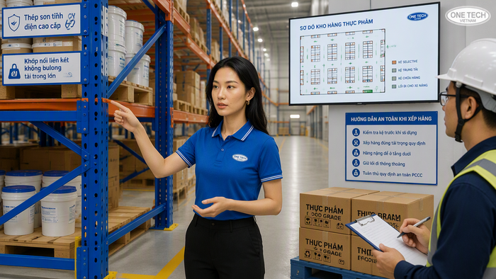 Bàn giao đào tạo vận hành kệ kho thực phẩm Bàn giao và đào tạo vận hành kệ kho thực phẩm an toàn