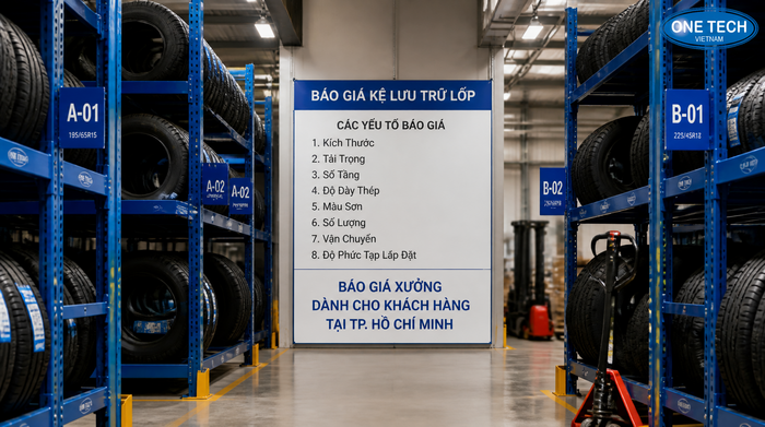Báo giá kệ để lốp xe tại nhà máy Báo giá kệ để lốp xe tại nhà máy cho khách hàng Hồ Chí Minh