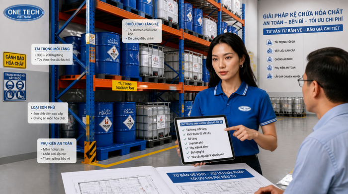 Báo giá kệ kho hóa chất Hồ Chí Minh Báo giá kệ kho hóa chất Hồ Chí Minh theo bản vẽ kho