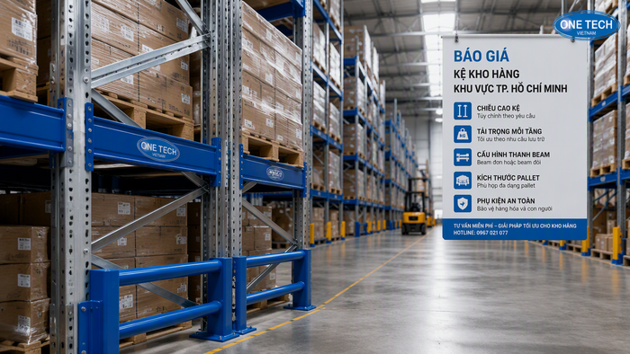 Báo giá thiết bị nhà kho Hồ Chí Minh Báo giá thiết bị nhà kho Hồ Chí Minh cho hệ thống kệ kho hàng