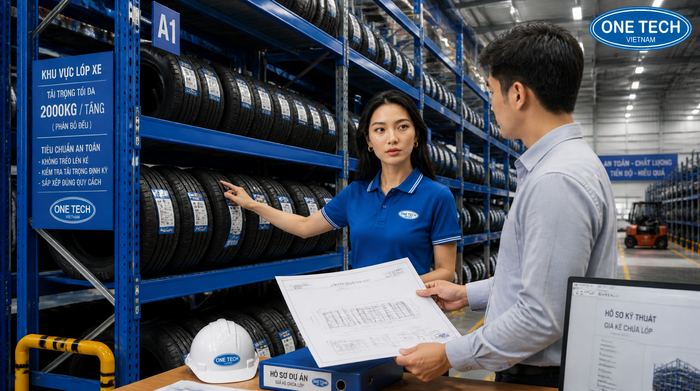 Bố trí kệ để lốp xe theo mặt bằng kho Bố trí kệ để lốp xe theo mặt bằng kho tại Hồ Chí Minh