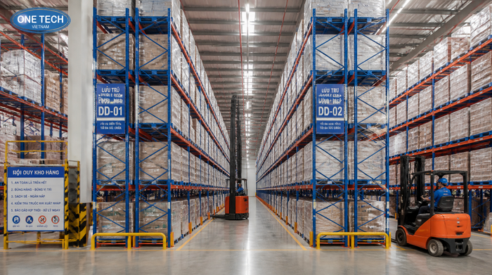 Kệ Double Deep cho kho pallet mật độ cao Kệ Double Deep tăng mật độ lưu trữ trong kho logistics