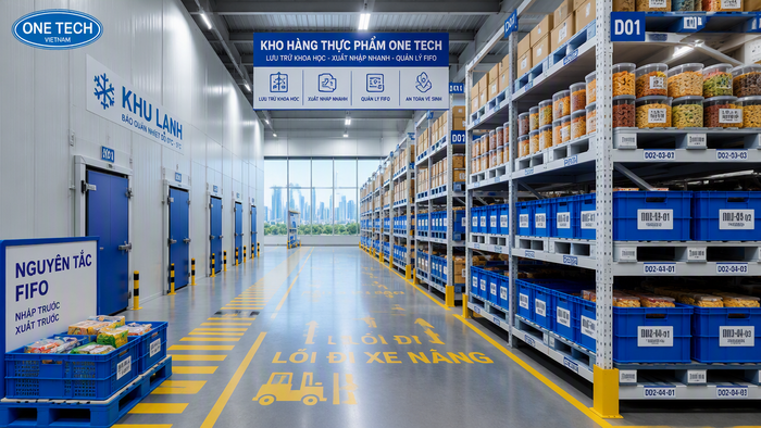 Kệ kho thực phẩm Hồ Chí Minh tối ưu diện tích lưu trữ Hệ thống kệ kho thực phẩm Hồ Chí Minh cho kho lạnh và kho khô