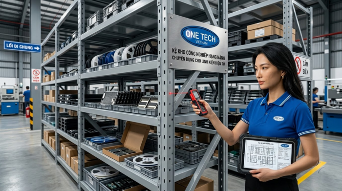 Khảo sát kho linh kiện điện tử trước khi thiết kế kệ Khảo sát mặt bằng lắp đặt kệ kho linh kiện điện tử tại Hồ Chí Minh
