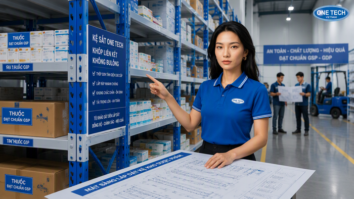 Lắp đặt kệ kho dược phẩm tại TP.HCM Lắp đặt kệ kho dược phẩm tại Hồ Chí Minh theo bản vẽ kỹ thuật