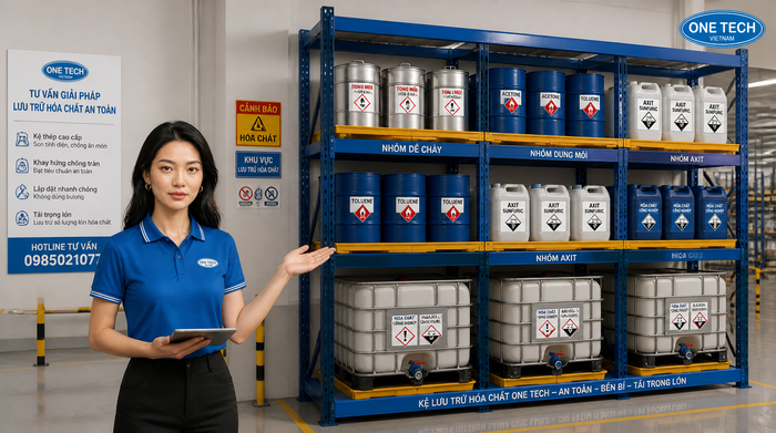 Tư vấn kệ kho hóa chất Hồ Chí Minh Liên hệ tư vấn kệ kho hóa chất Hồ Chí Minh OneTech