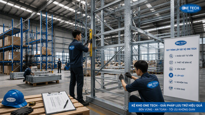 Quy trình lắp đặt kệ kho hàng Hồ Chí Minh Quy trình lắp đặt kệ kho hàng và thiết bị nhà kho Hồ Chí Minh