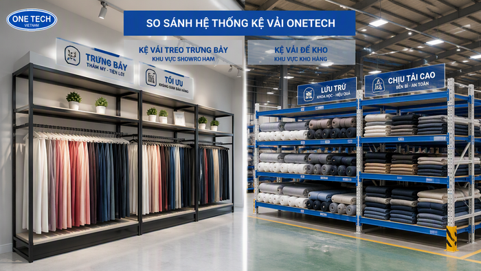 So sánh kệ để vải cho từng mô hình lưu trữ So sánh các loại kệ để vải Hồ Chí Minh cho kho và cửa hàng