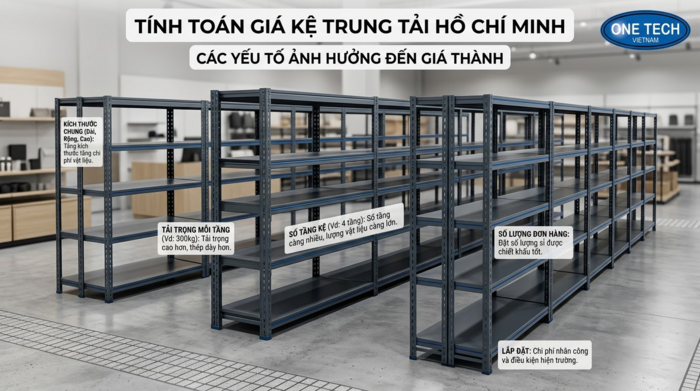 Báo giá kệ trung tải giá rẻ Hồ Chí Minh Báo giá kệ trung tải giá rẻ Hồ Chí Minh theo kích thước và tải trọng