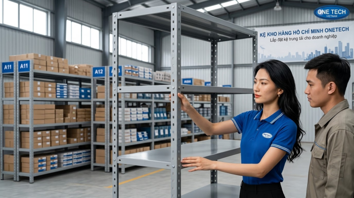 Kệ kho hàng Hồ Chí Minh OneTech lắp đặt kệ trung tải Kệ kho hàng Hồ Chí Minh OneTech lắp đặt kệ trung tải giá rẻ cho doanh nghiệp