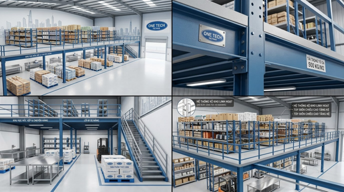 Kệ mezzanine cho kho thủy hải sản tối ưu chiều cao Kệ mezzanine tối ưu không gian kho vận thủy hải sản tại Hồ Chí Minh