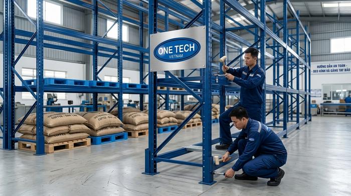 Lắp đặt kệ kho cà phê Hồ Chí Minh Đội kỹ thuật lắp đặt kệ kho cà phê Hồ Chí Minh tại nhà xưởng