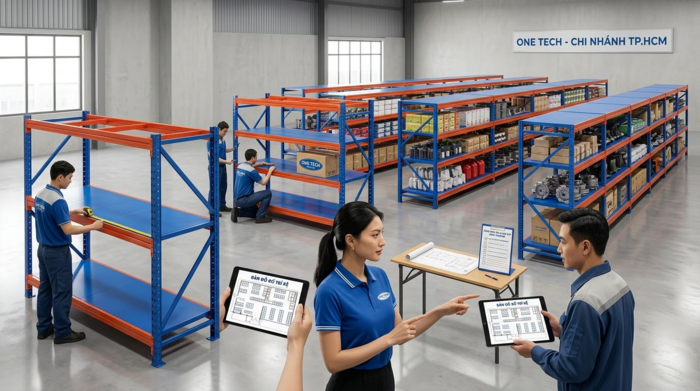 Quy trình lắp đặt kệ trung tải Hồ Chí Minh Quy trình lắp đặt kệ trung tải tại Hồ Chí Minh từ khảo sát đến bàn giao