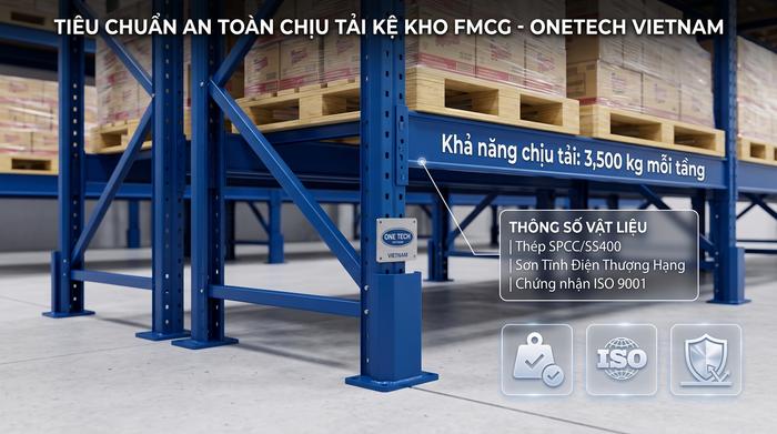 An toàn tải trọng kệ kho FMCG Tiêu chuẩn an toàn tải trọng cho kệ kho FMCG